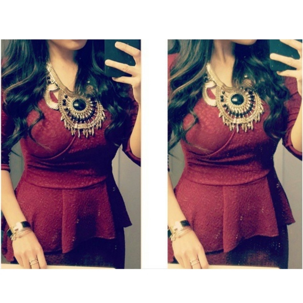 Floor length peplum dress